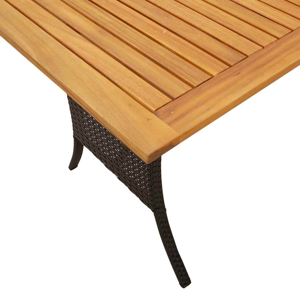 Tuinbank 3-zits met kussens & tafel poly rattan zwart is nu te koop bij PeponiXL, paradijselijk wonen!