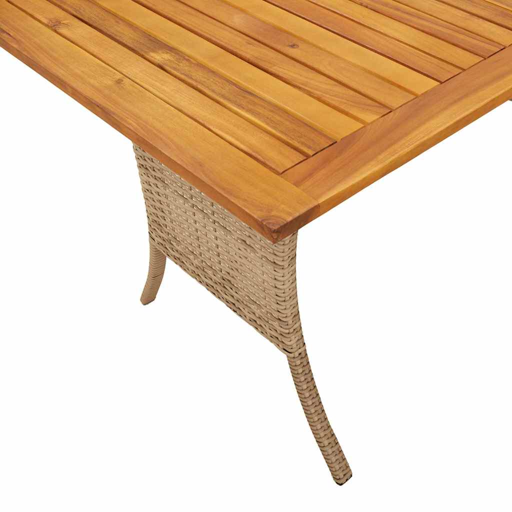 Tuinbank 3-zits met kussens & tafel poly rattan beige is nu te koop bij PeponiXL, paradijselijk wonen!