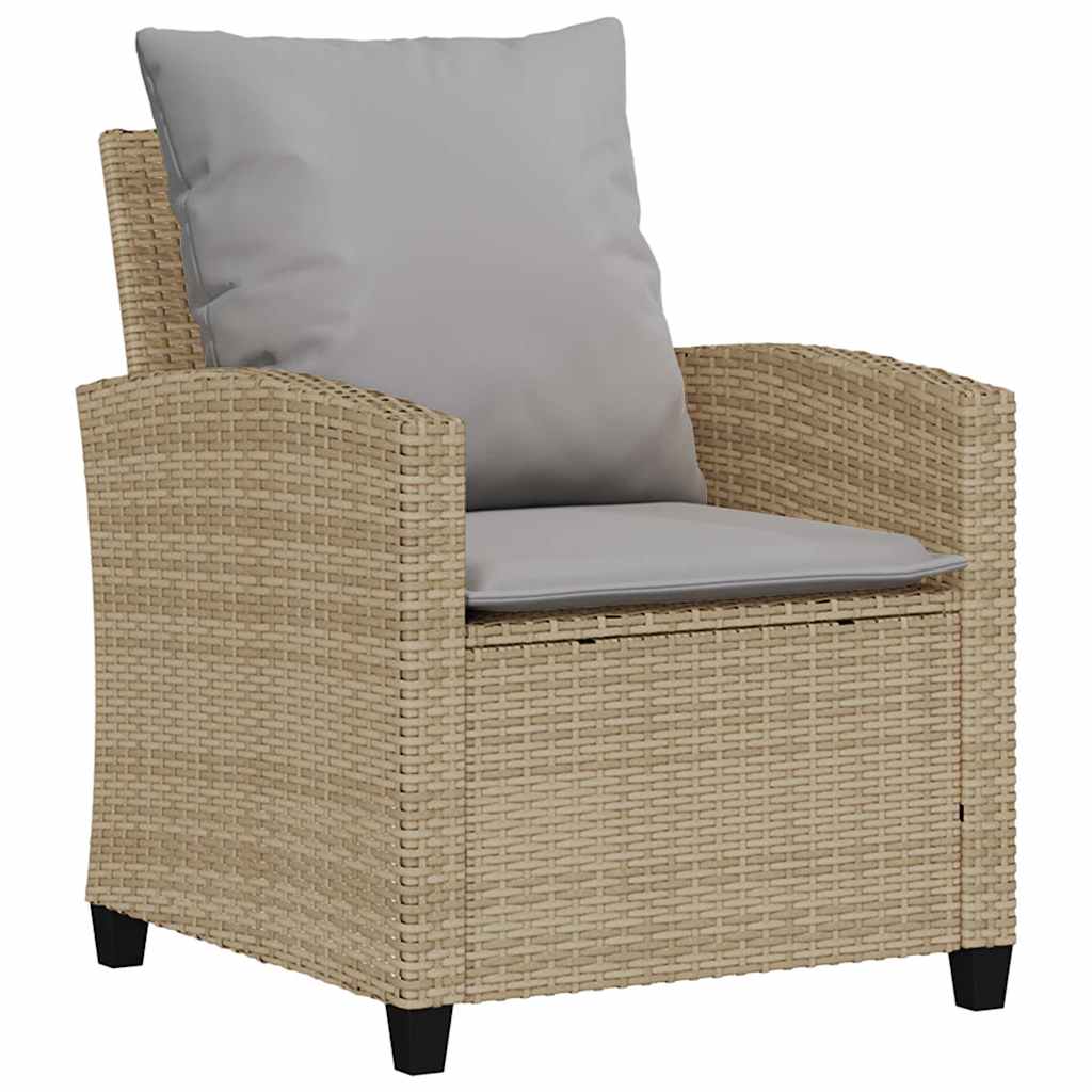 4-delige tuinbankset met kussens beige polyrotan is nu te koop bij PeponiXL, paradijselijk wonen!