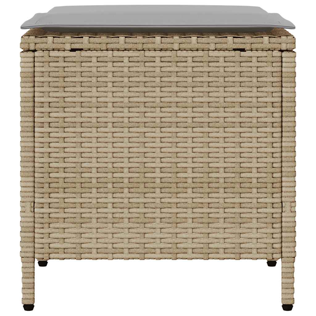 4-delige tuinbankset met kussens beige polyrotan is nu te koop bij PeponiXL, paradijselijk wonen!