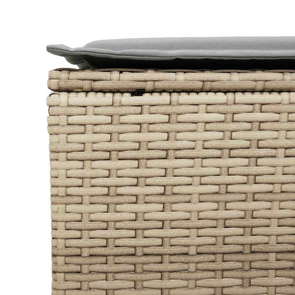 4-delige tuinbankset met kussens beige polyrotan is nu te koop bij PeponiXL, paradijselijk wonen!