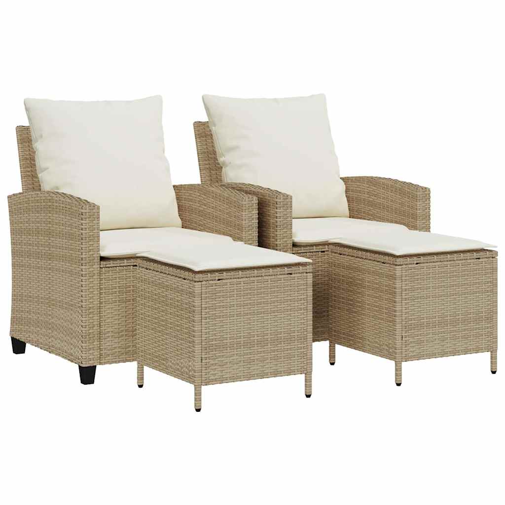 4-delige tuinbankset met kussens beige polyrotan is nu te koop bij PeponiXL, paradijselijk wonen!