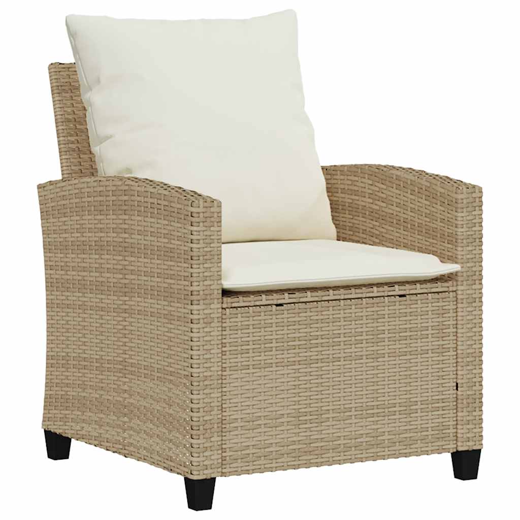 4-delige tuinbankset met kussens beige polyrotan is nu te koop bij PeponiXL, paradijselijk wonen!