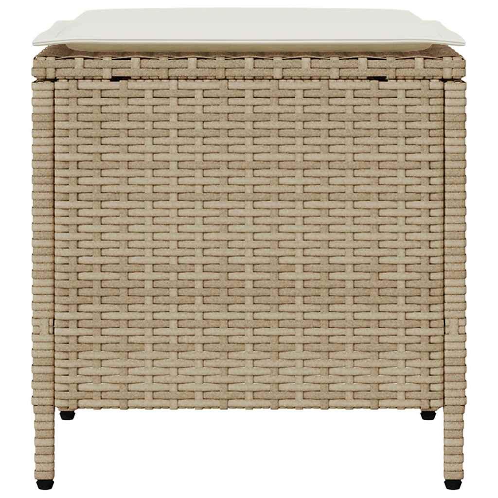 4-delige tuinbankset met kussens beige polyrotan is nu te koop bij PeponiXL, paradijselijk wonen!