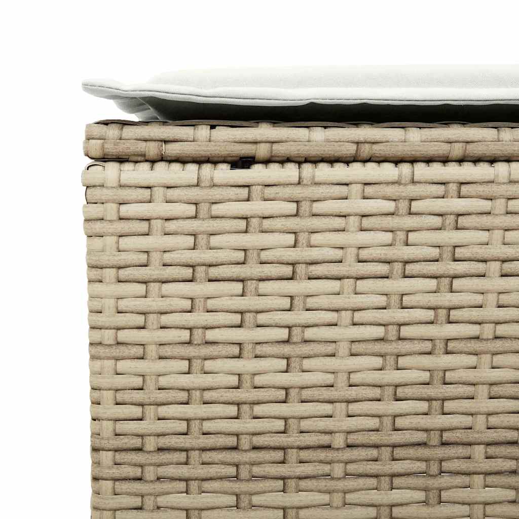 4-delige tuinbankset met kussens beige polyrotan is nu te koop bij PeponiXL, paradijselijk wonen!