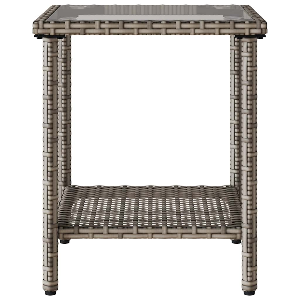 Tuinbank met tafel en kussens L-vormig poly rattan grijs is nu te koop bij PeponiXL, paradijselijk wonen!