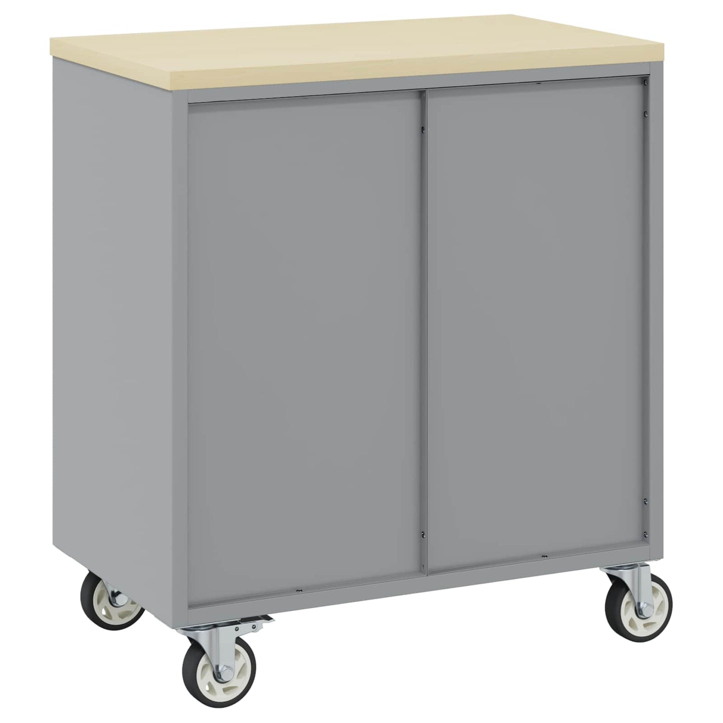 Werk Cabinet met lade 3 pcs Zwart en Grijs 150 x 55 x 85 cm