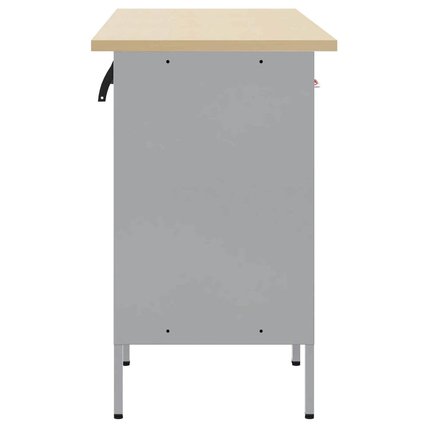 Werk kast met lade met slot 4 pcs Rood Engineered hout en staal is nu te koop bij PeponiXL, paradijselijk wonen!