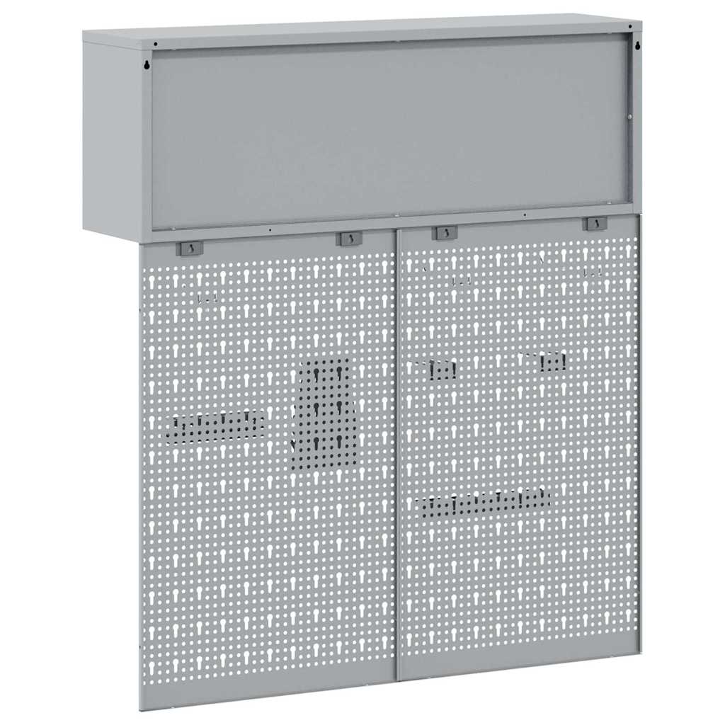 Gereedschapskast set met plank 3 pcs Zwart Gepoedercoat staal is nu te koop bij PeponiXL, paradijselijk wonen!