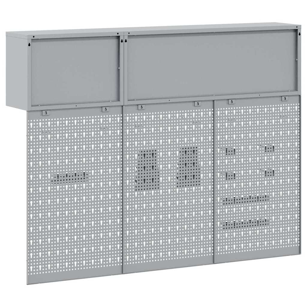 Gereedschapskast set met plank 5 pcs Zwart Gepoedercoat staal is nu te koop bij PeponiXL, paradijselijk wonen!