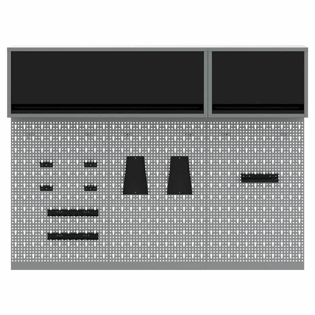 Gereedschapskast set met plank 5 pcs Zwart Gepoedercoat staal is nu te koop bij PeponiXL, paradijselijk wonen!