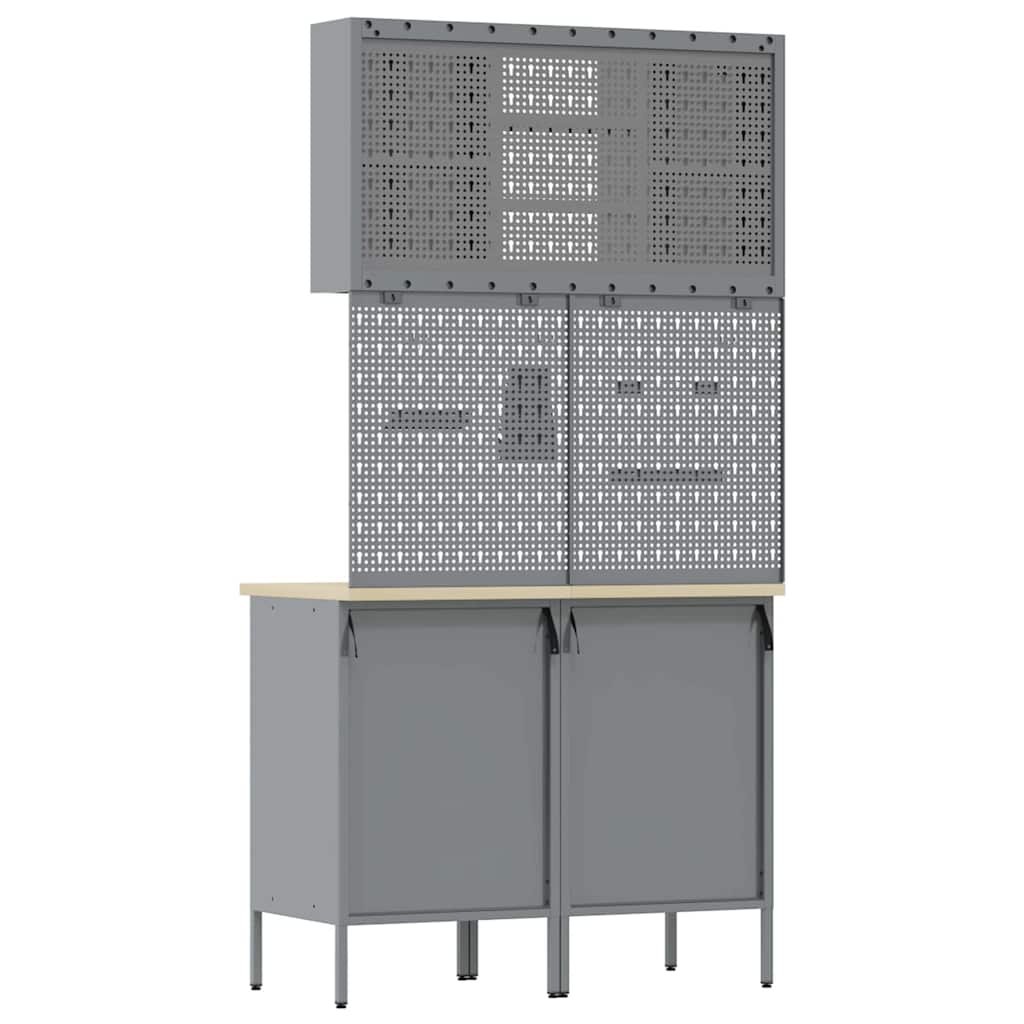 Werkkast set met lade met plank met opslag met slot 5 pcs Zwart is nu te koop bij PeponiXL, paradijselijk wonen!