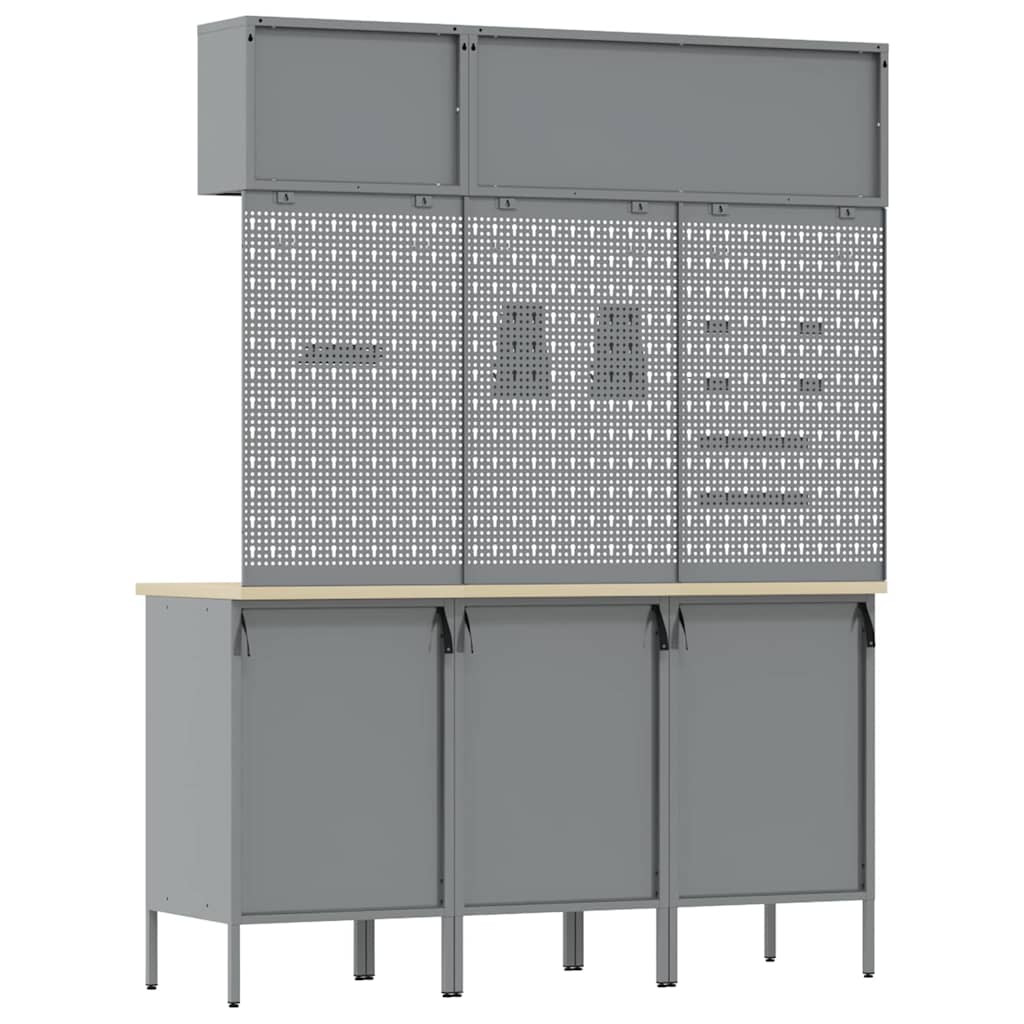 Werkkast set met lade met opslag met slot 8 pcs Zwart is nu te koop bij PeponiXL, paradijselijk wonen!