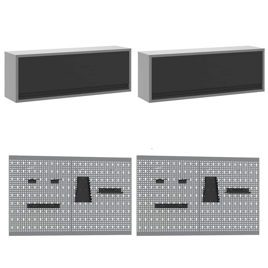 Werkkast set met lade met opslag met slot 10 pcs Zwart is nu te koop bij PeponiXL, paradijselijk wonen!