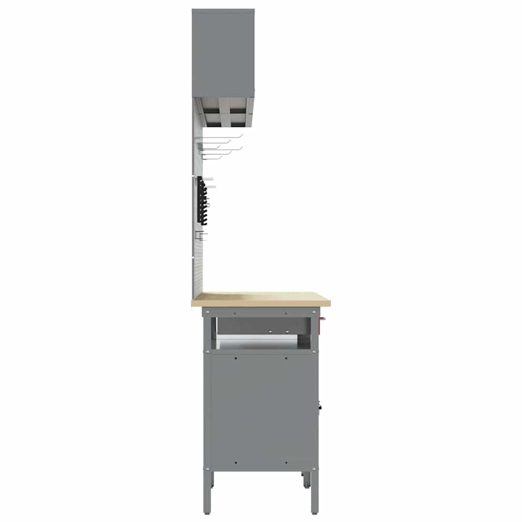 Werkbankset met lade 8 pcs Rood en Grijs Gepoedercoat staal is nu te koop bij PeponiXL, paradijselijk wonen!