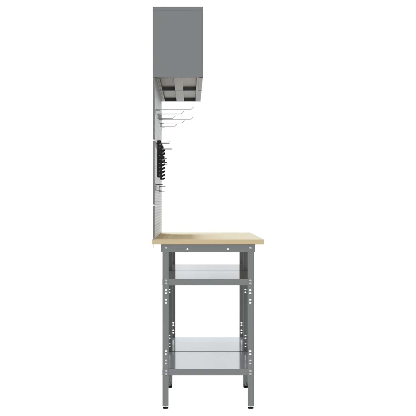 Werkbankset met plank 8 pcs Rood en Grijs Gepoedercoat staal is nu te koop bij PeponiXL, paradijselijk wonen!