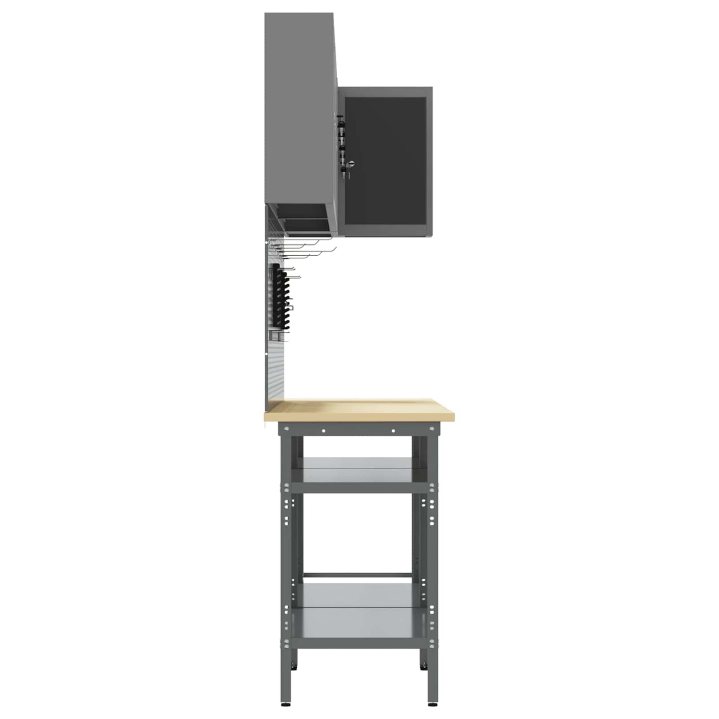 Werkkast set met plank met opslag 10 pcs Zwart en Grijs is nu te koop bij PeponiXL, paradijselijk wonen!