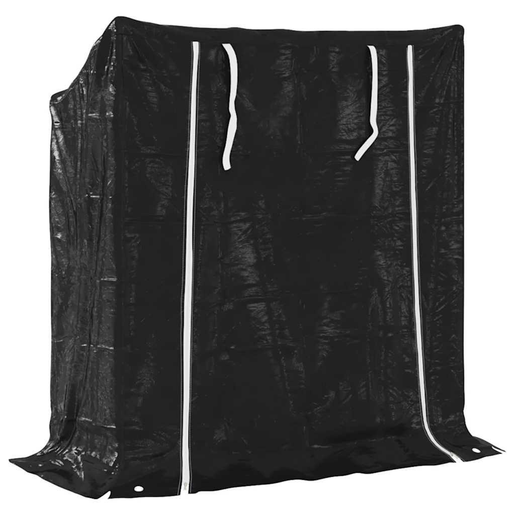 Haardhoutrek met regenhoes 100,5x40,5x110,5 cm staal is nu te koop bij PeponiXL, paradijselijk wonen!