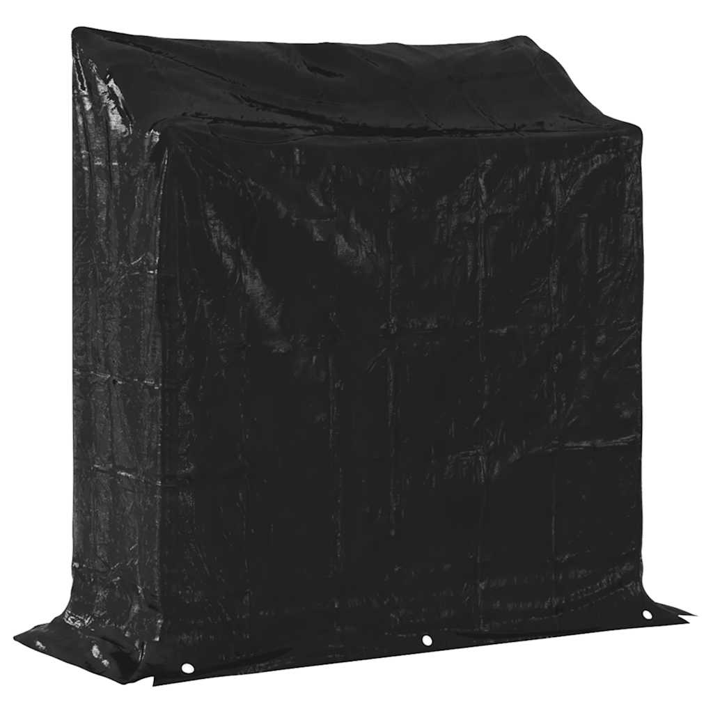 Haardhoutrek met regenhoes 100,5x40,5x110,5 cm staal is nu te koop bij PeponiXL, paradijselijk wonen!