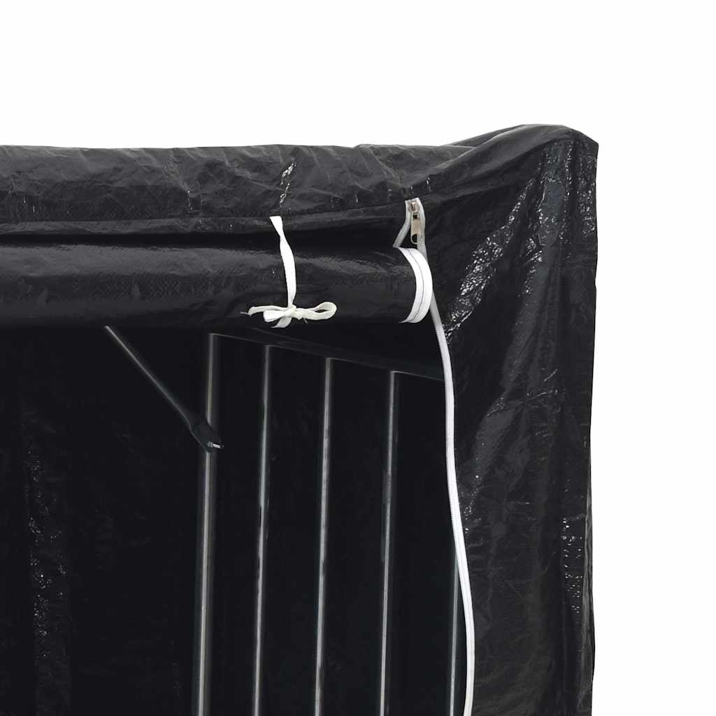 Haardhoutrek met regenhoes 100,5x40,5x110,5 cm staal is nu te koop bij PeponiXL, paradijselijk wonen!
