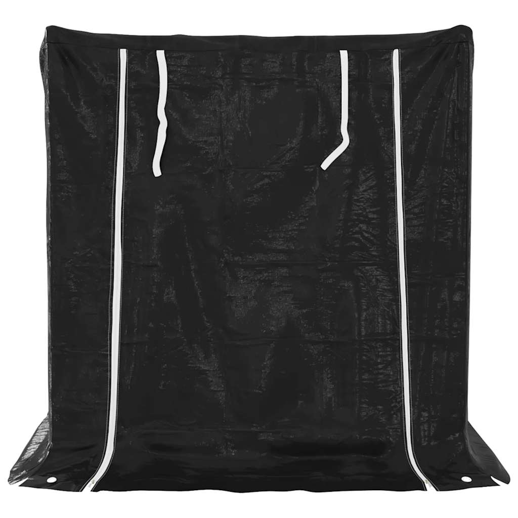Haardhoutrek met regenhoes 101x61x110,5 cm gegalvaniseerd staal is nu te koop bij PeponiXL, paradijselijk wonen!