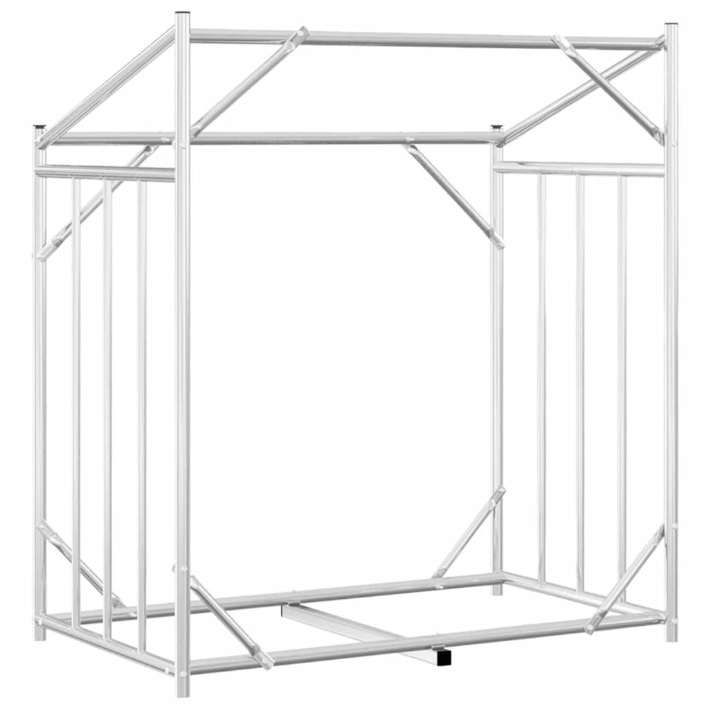Haardhoutrek met regenhoes 101x61x110,5 cm gegalvaniseerd staal is nu te koop bij PeponiXL, paradijselijk wonen!