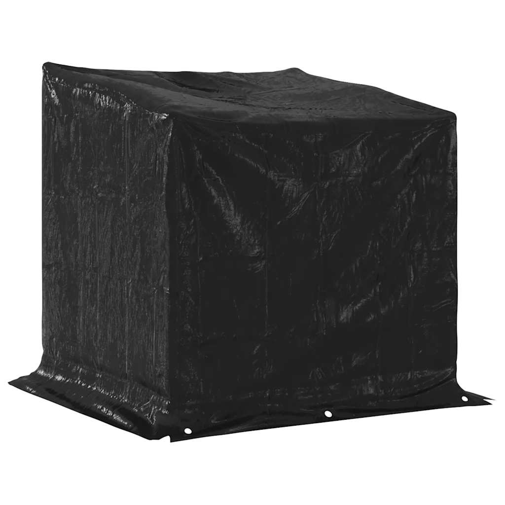 Haardhoutrek met regenhoes 101x61x110,5 cm gegalvaniseerd staal is nu te koop bij PeponiXL, paradijselijk wonen!