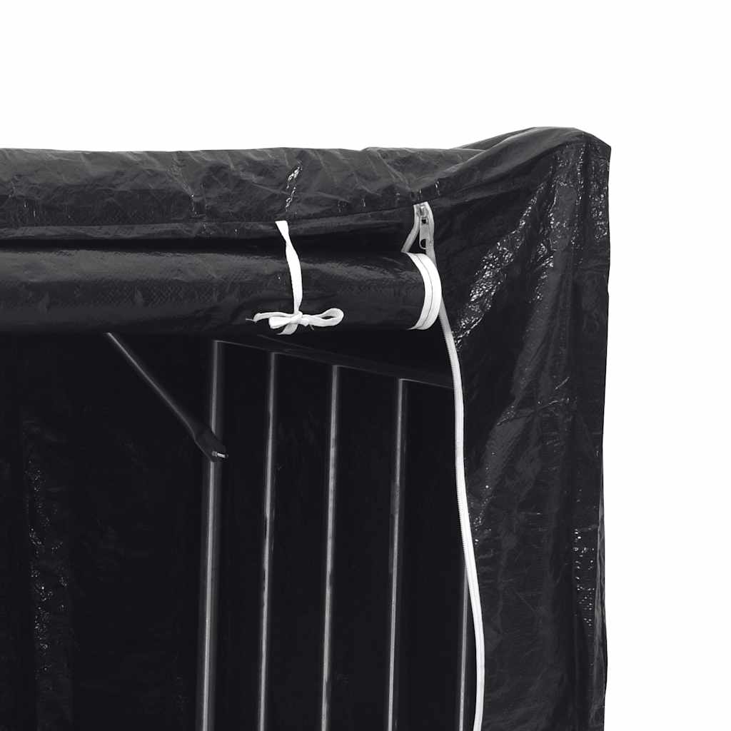 Haardhoutrek met regenhoes 100,5x80,5x110,5 cm staal is nu te koop bij PeponiXL, paradijselijk wonen!
