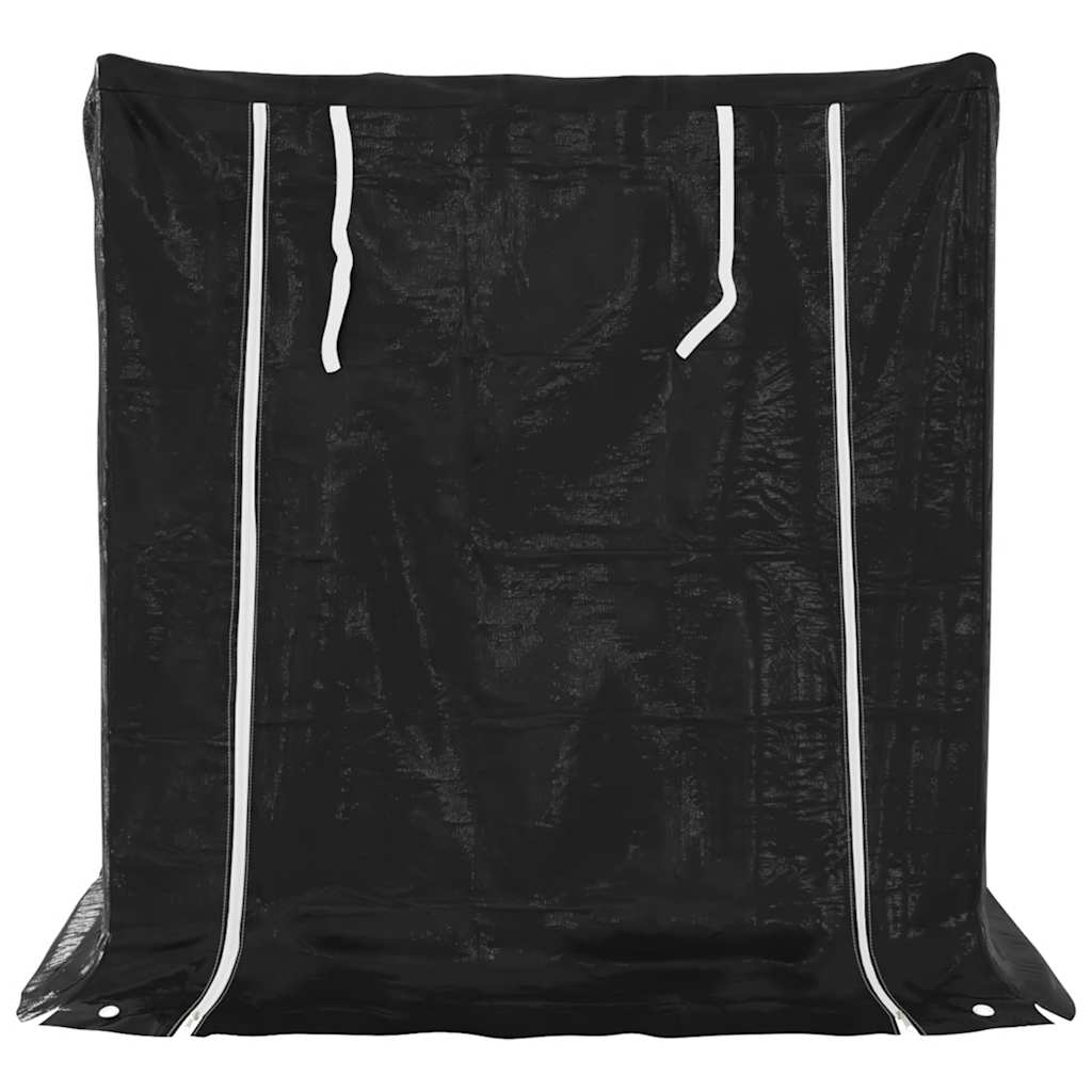 Haardhoutrek met regenhoes 100,5x100,5x110,5 cm staal is nu te koop bij PeponiXL, paradijselijk wonen!