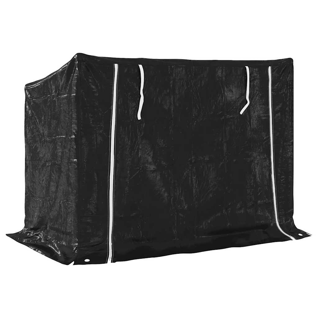 Haardhoutrek met regenhoes 151x80,5x110,5 cm staal is nu te koop bij PeponiXL, paradijselijk wonen!