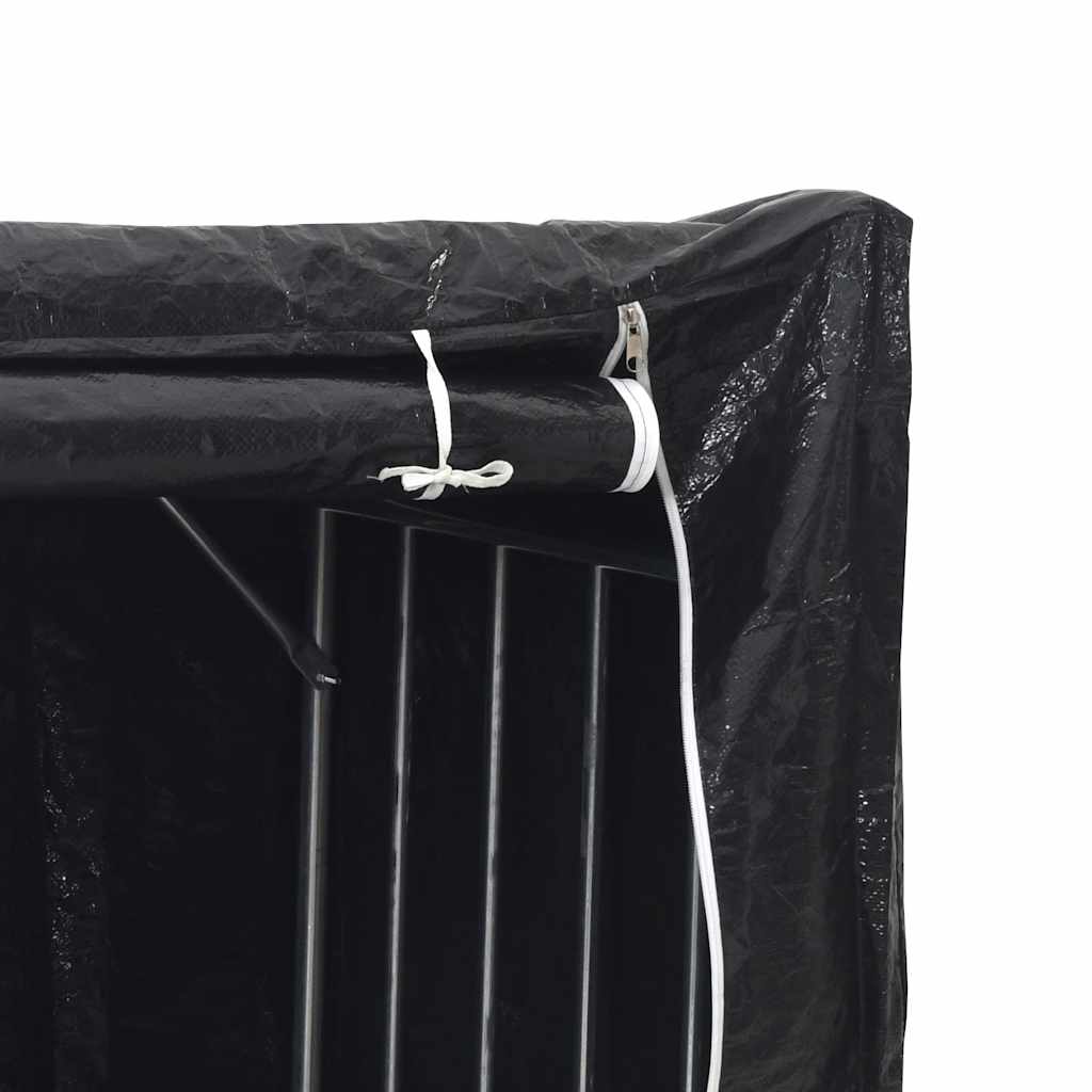 Haardhoutrek met regenhoes 151x80,5x110,5 cm staal is nu te koop bij PeponiXL, paradijselijk wonen!