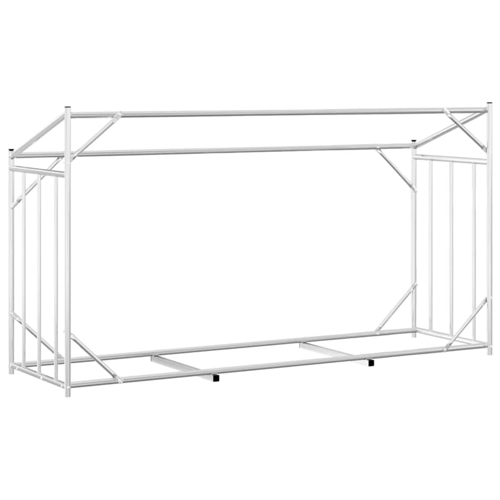 Haardhoutrek met regenhoes 200,5x60,5x110,5 cm staal is nu te koop bij PeponiXL, paradijselijk wonen!