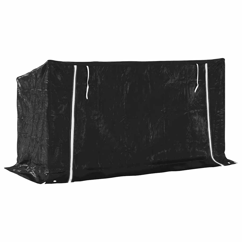 Haardhoutrek met regenhoes 200,5x80,5x110,5 cm staal is nu te koop bij PeponiXL, paradijselijk wonen!