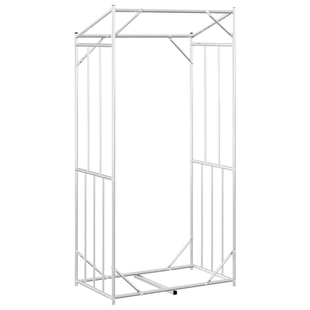 Haardhoutrek met regenhoes 100x60x200 cm gegalvaniseerd staal is nu te koop bij PeponiXL, paradijselijk wonen!