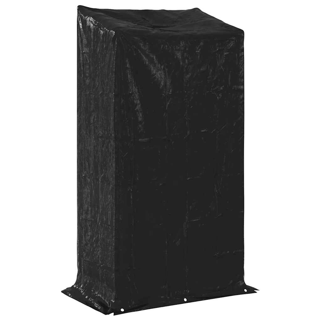 Haardhoutrek met regenhoes 100x60x200 cm gegalvaniseerd staal is nu te koop bij PeponiXL, paradijselijk wonen!