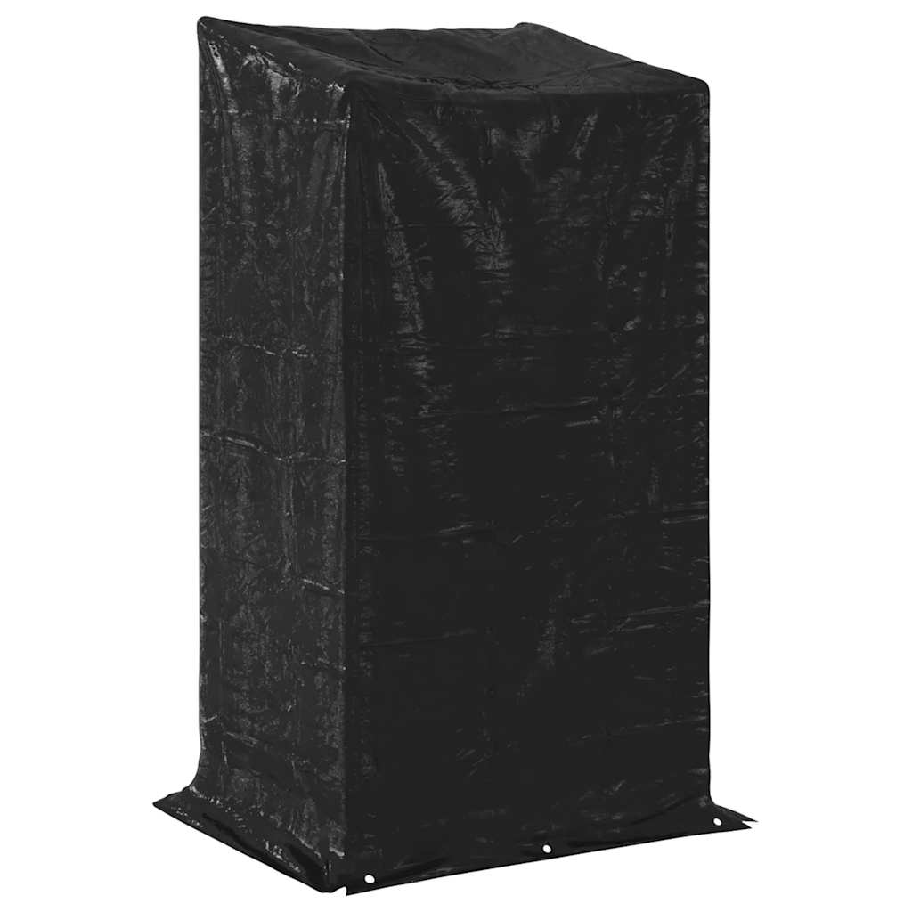 Haardhoutrek met regenhoes 100x80x200 cm gegalvaniseerd staal is nu te koop bij PeponiXL, paradijselijk wonen!