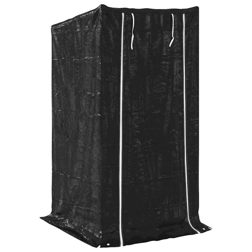 Haardhoutrek met regenhoes 100x100x200 cm gegalvaniseerd staal is nu te koop bij PeponiXL, paradijselijk wonen!