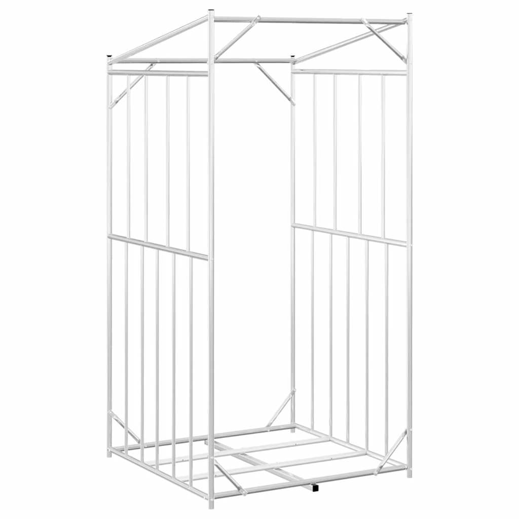 Haardhoutrek met regenhoes 100x100x200 cm gegalvaniseerd staal is nu te koop bij PeponiXL, paradijselijk wonen!