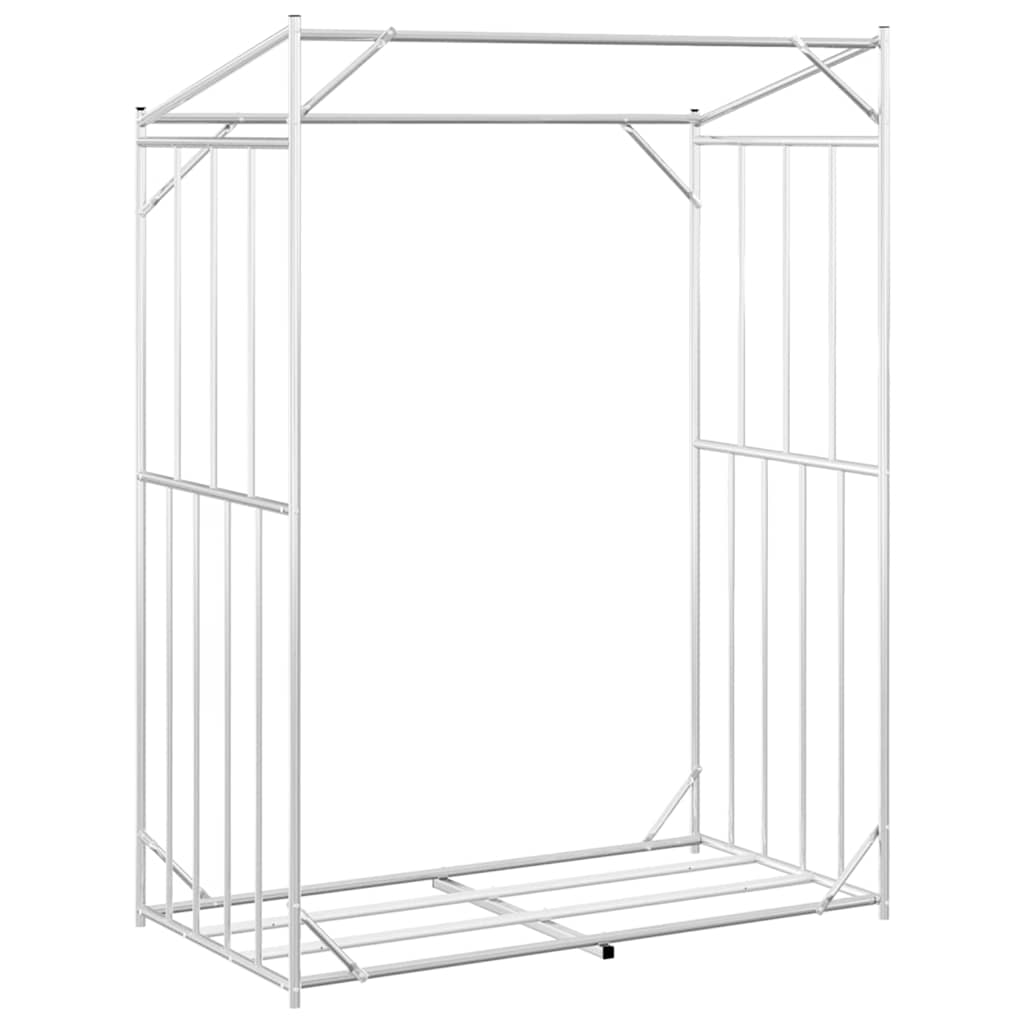 Haardhoutrek met regenhoes 150x80x200 cm gegalvaniseerd staal is nu te koop bij PeponiXL, paradijselijk wonen!