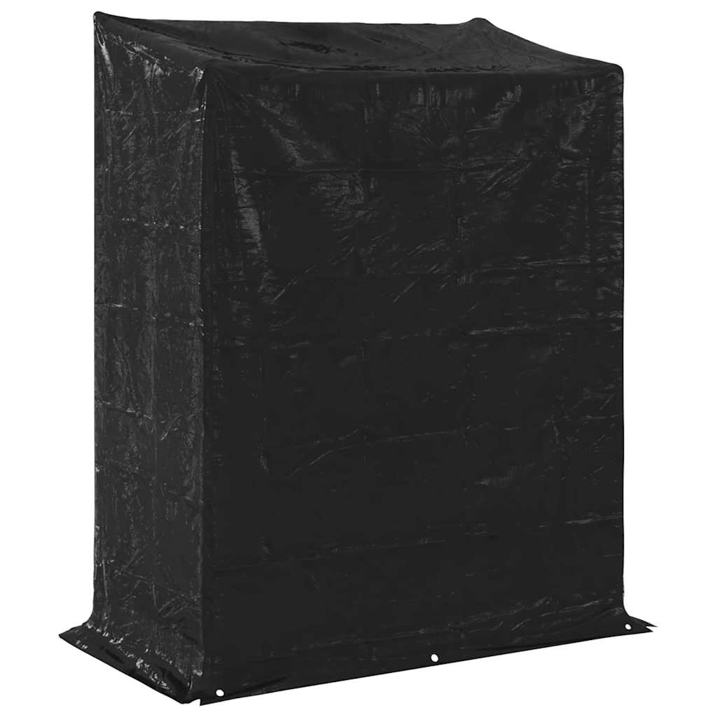 Haardhoutrek met regenhoes 150x80x200 cm gegalvaniseerd staal is nu te koop bij PeponiXL, paradijselijk wonen!