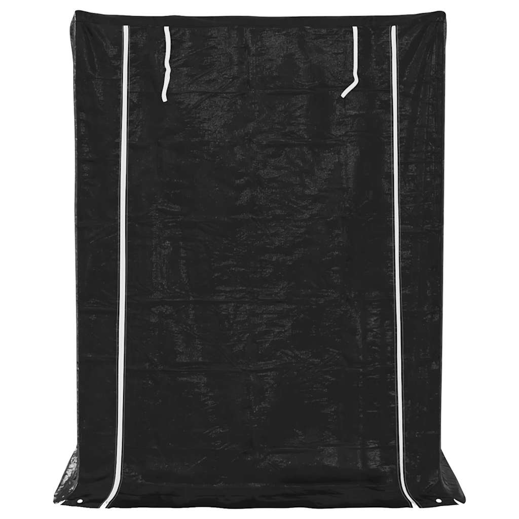 Haardhoutrek met regenhoes 150x100x200 cm gegalvaniseerd staal is nu te koop bij PeponiXL, paradijselijk wonen!