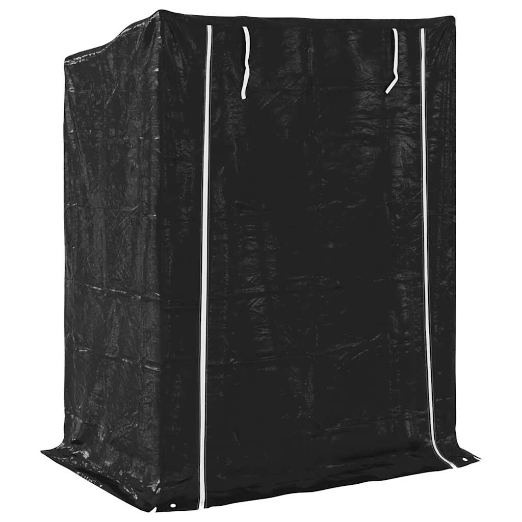 Haardhoutrek met regenhoes 150x100x200 cm gegalvaniseerd staal is nu te koop bij PeponiXL, paradijselijk wonen!