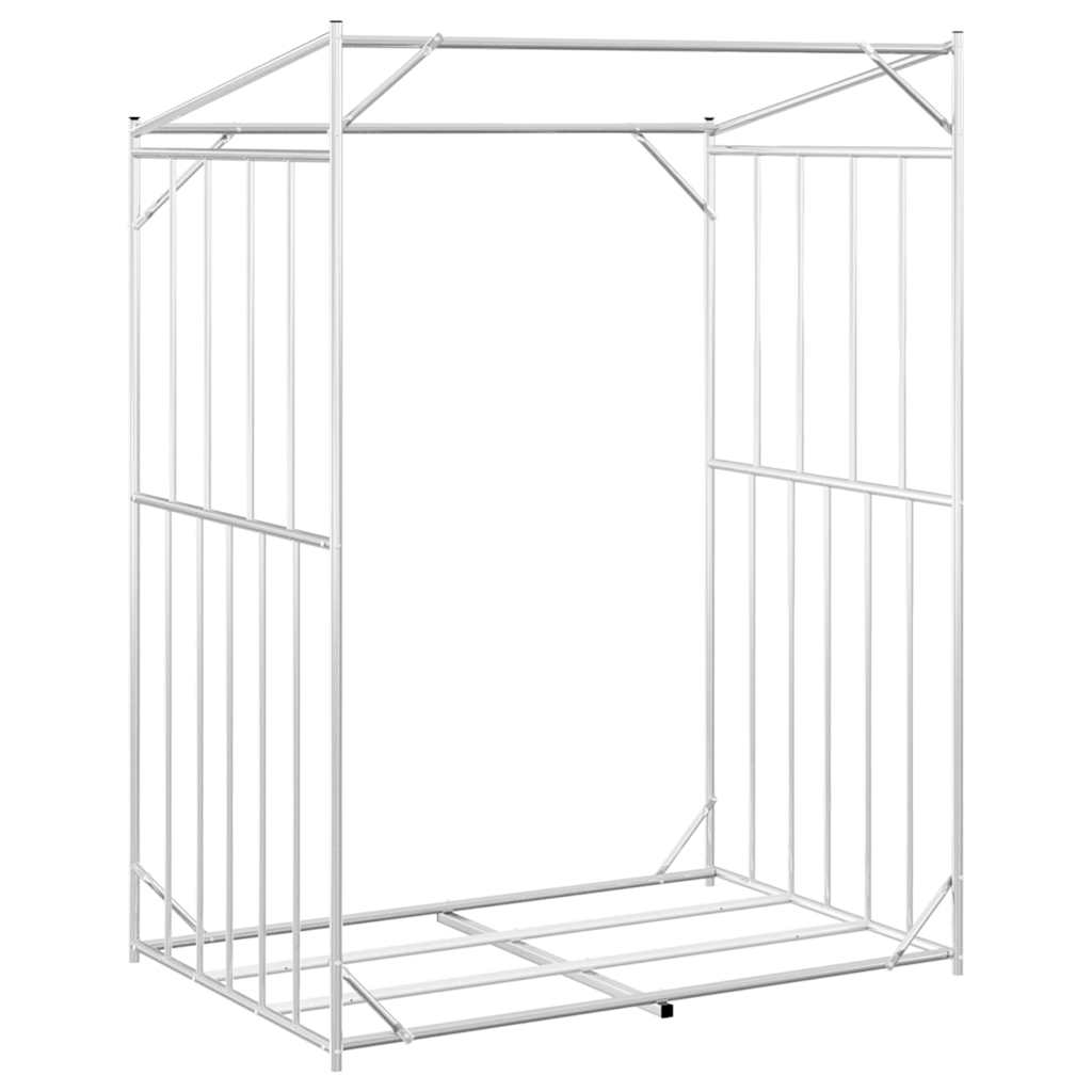 Haardhoutrek met regenhoes 150x100x200 cm gegalvaniseerd staal is nu te koop bij PeponiXL, paradijselijk wonen!