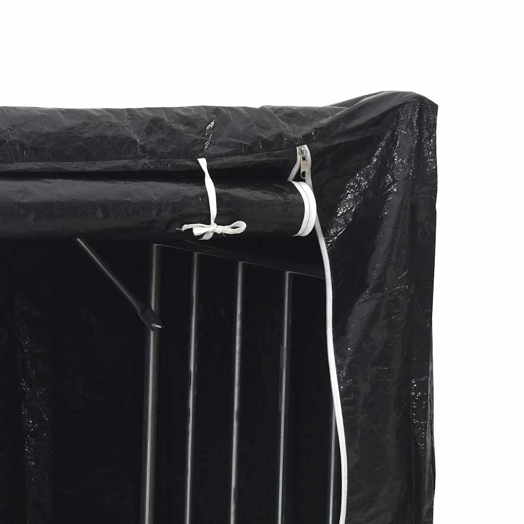 Haardhoutrek met regenhoes 150x100x200 cm gegalvaniseerd staal is nu te koop bij PeponiXL, paradijselijk wonen!