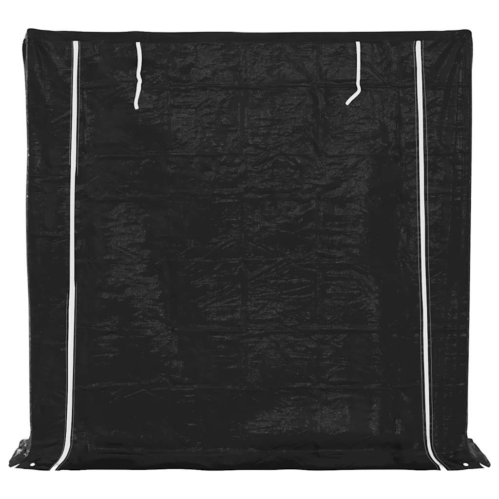 Haardhoutrek met regenhoes 200x40x200 cm gegalvaniseerd staal is nu te koop bij PeponiXL, paradijselijk wonen!