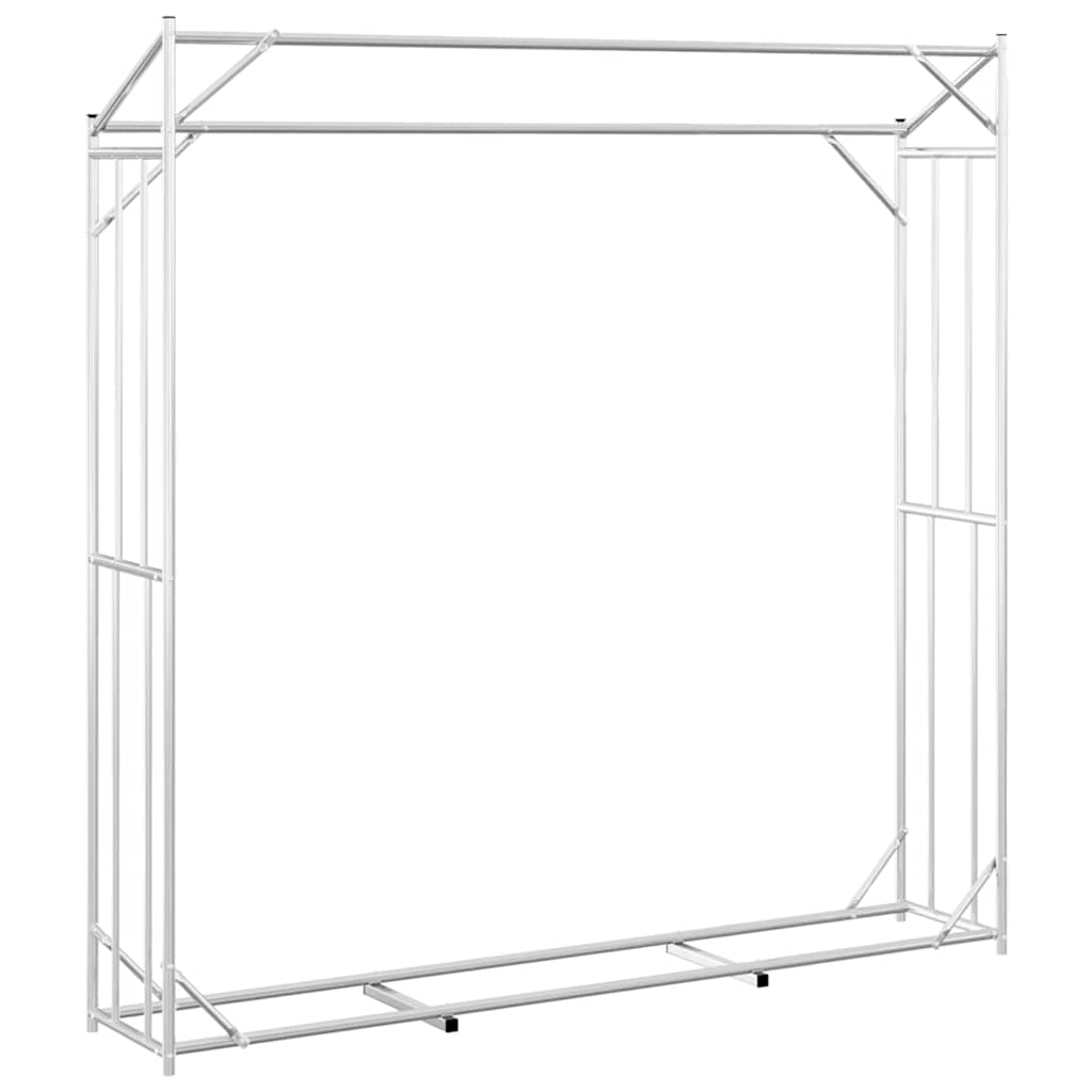 Haardhoutrek met regenhoes 200x40x200 cm gegalvaniseerd staal is nu te koop bij PeponiXL, paradijselijk wonen!