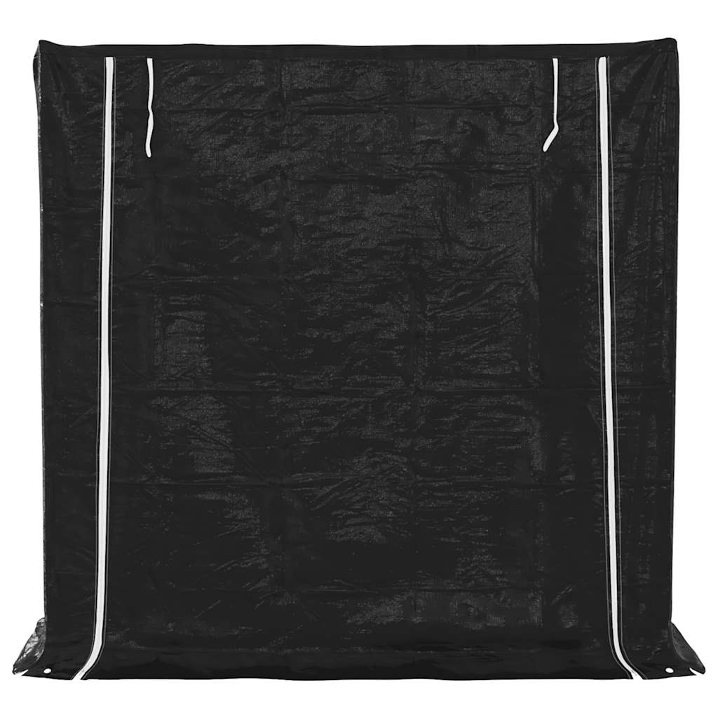 Haardhoutrek met regenhoes 200x60x200 cm gegalvaniseerd staal is nu te koop bij PeponiXL, paradijselijk wonen!