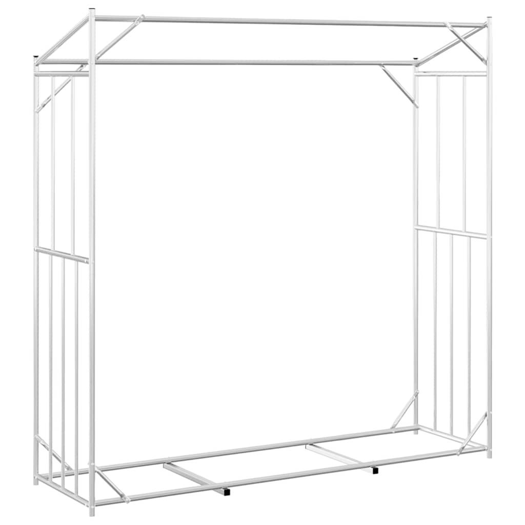 Haardhoutrek met regenhoes 200x60x200 cm gegalvaniseerd staal is nu te koop bij PeponiXL, paradijselijk wonen!