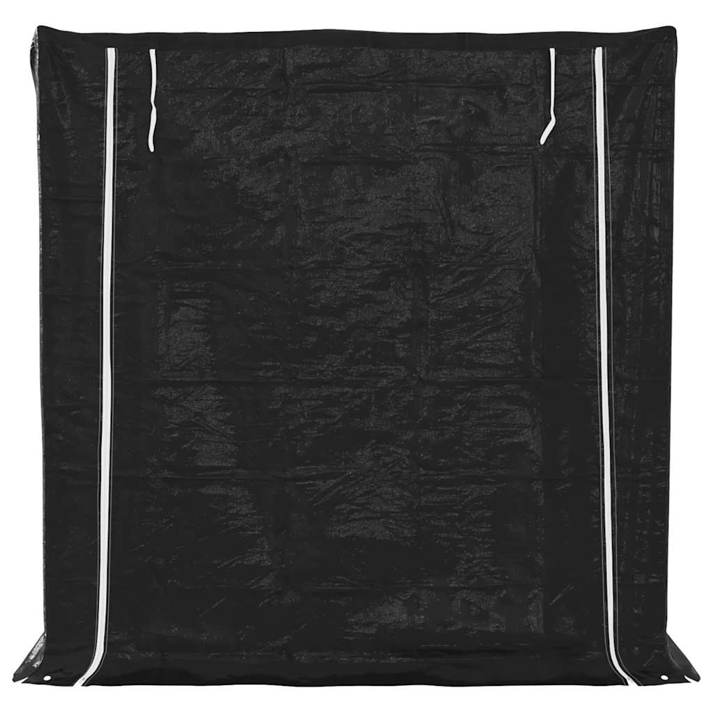 Haardhoutrek met regenhoes 200x100x200 cm gegalvaniseerd staal is nu te koop bij PeponiXL, paradijselijk wonen!