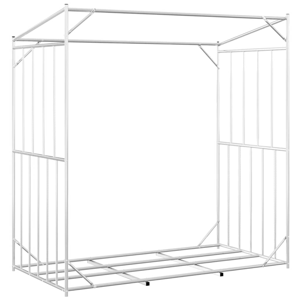 Haardhoutrek met regenhoes 200x100x200 cm gegalvaniseerd staal is nu te koop bij PeponiXL, paradijselijk wonen!